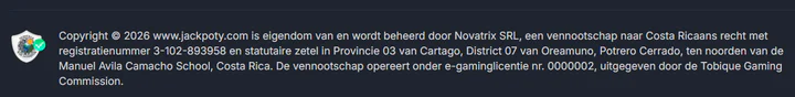 jackpoty casino licentie